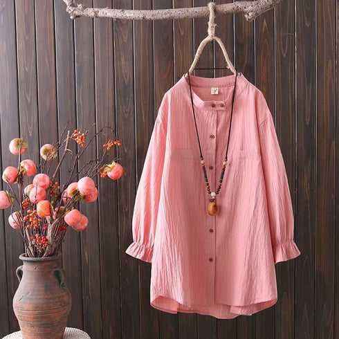Women'sLiterary Retro Three-quarter Sleeve Shirt